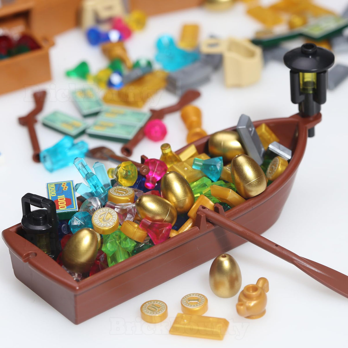 BrickBounty 220+ Pcs Pirate Treasure Building Blocks Set – Expedition Ship, Maps & Gold