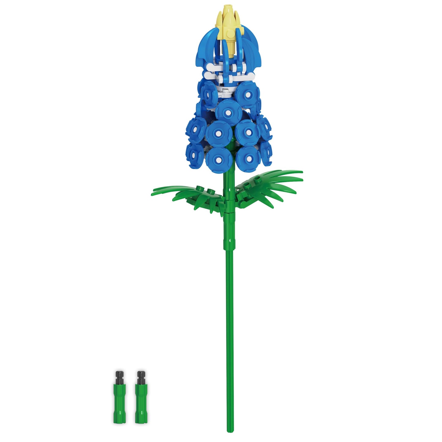 Brickcraft Bricktanicals Bluebonnet Flower – 96-Piece DIY Brick Building Set for Display