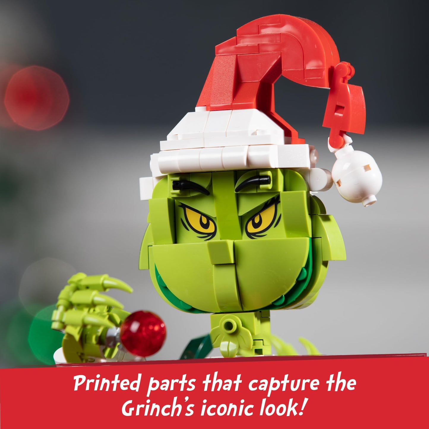BrickCraft The Grinch Building Set – 504 Pcs, Movable Hands & Hat, 8+ Holiday Display