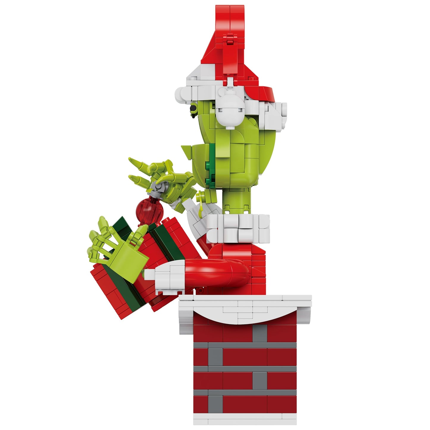 BrickCraft The Grinch Building Set – 504 Pcs, Movable Hands & Hat, 8+ Holiday Display
