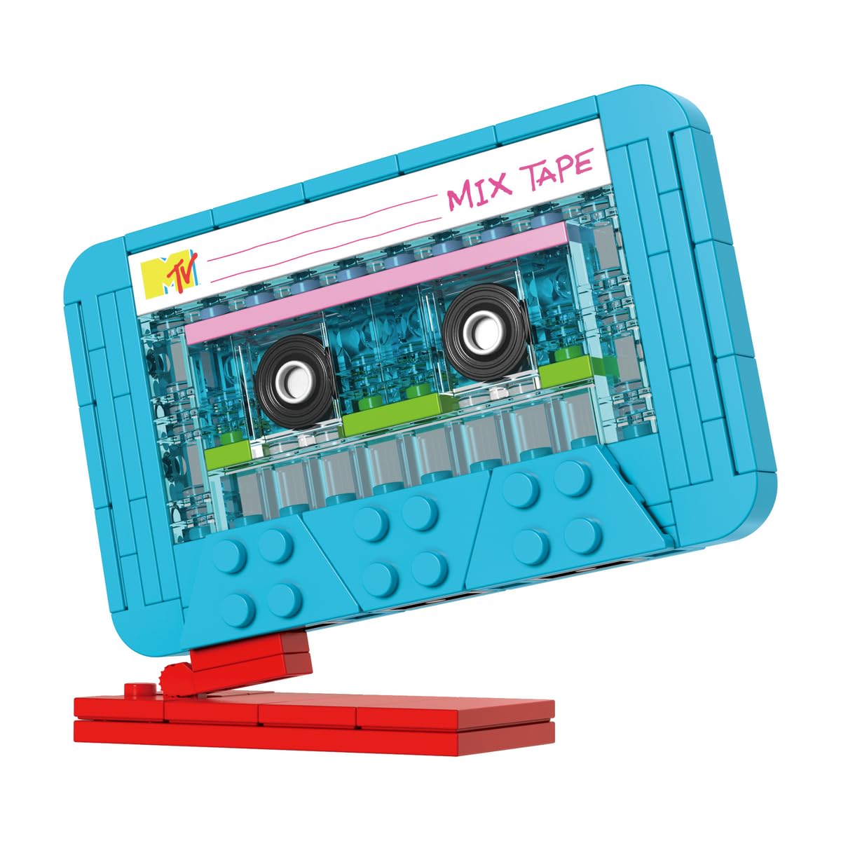 BrickCraft MTV Cassette Tape Building Set – 96-Piece Retro 80s Display Kit
