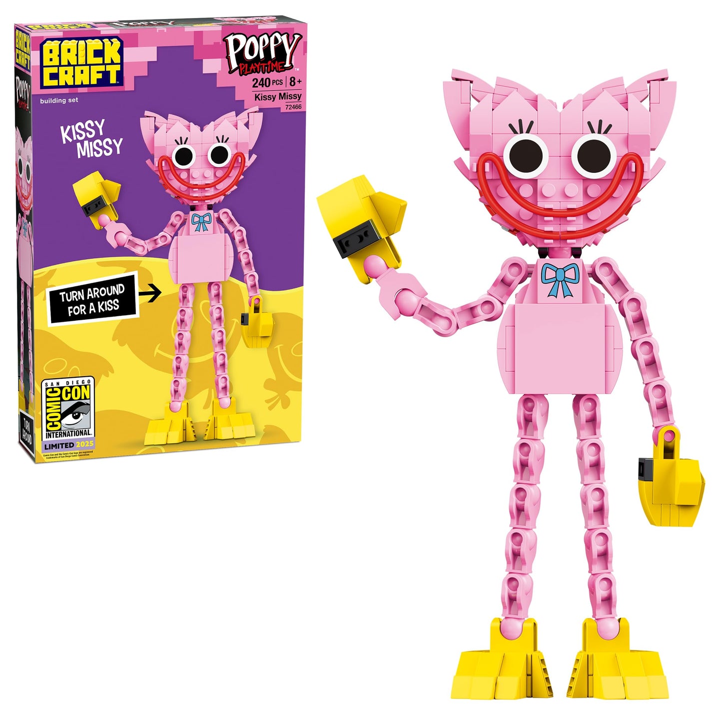 Brickcraft Poppy Playtime Kissy Missy Building Set – 240-Piece Poseable Figure (SDCC 2025 Limited Edition)