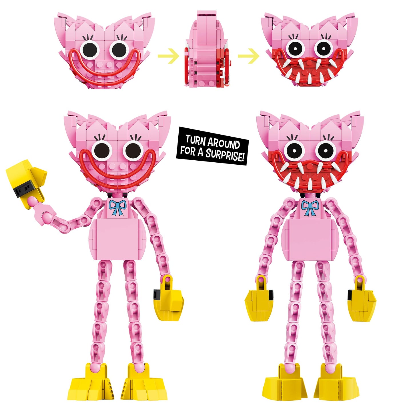 Brickcraft Poppy Playtime Kissy Missy Building Set – 240-Piece Poseable Figure (SDCC 2025 Limited Edition)