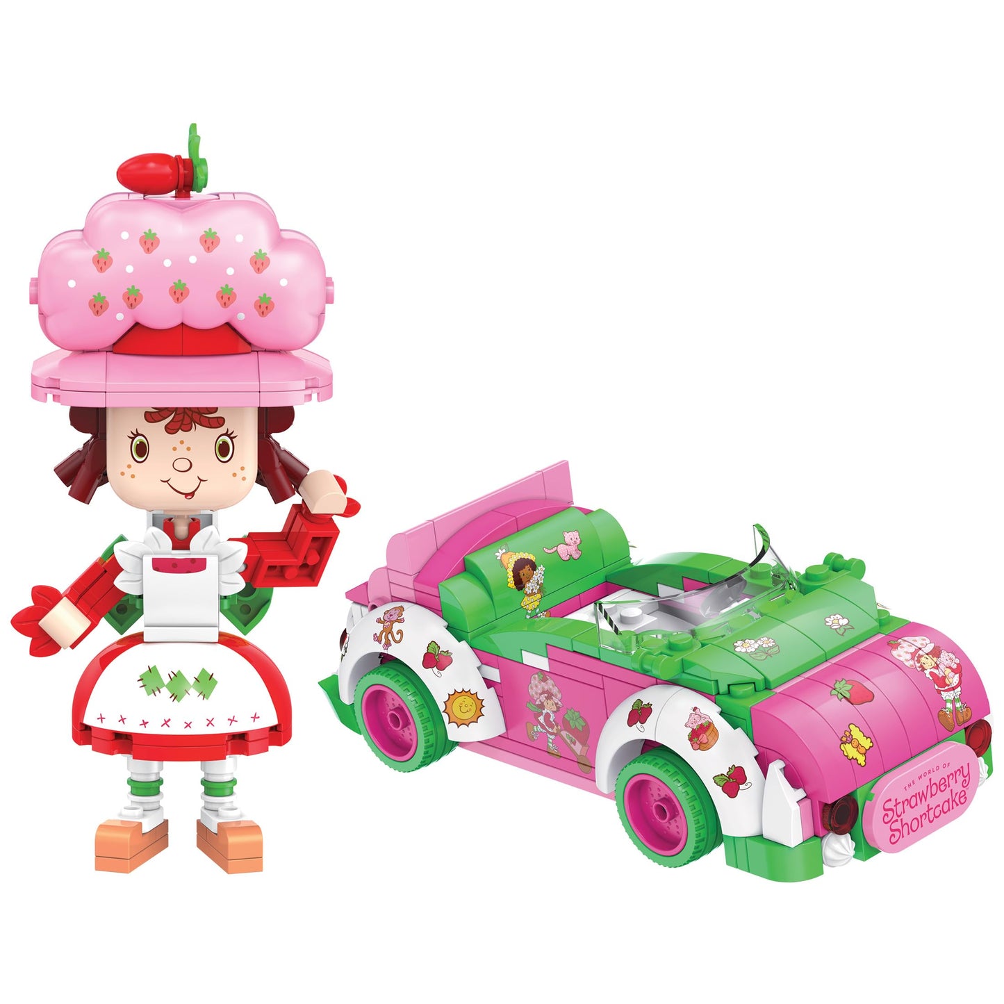 Brickcraft Strawberry Shortcake Berry Cruiser – 362-Piece Buildable Figure & Car