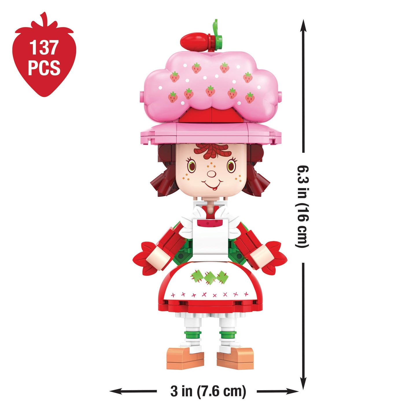 Brickcraft Strawberry Shortcake Berry Cruiser – 362-Piece Buildable Figure & Car