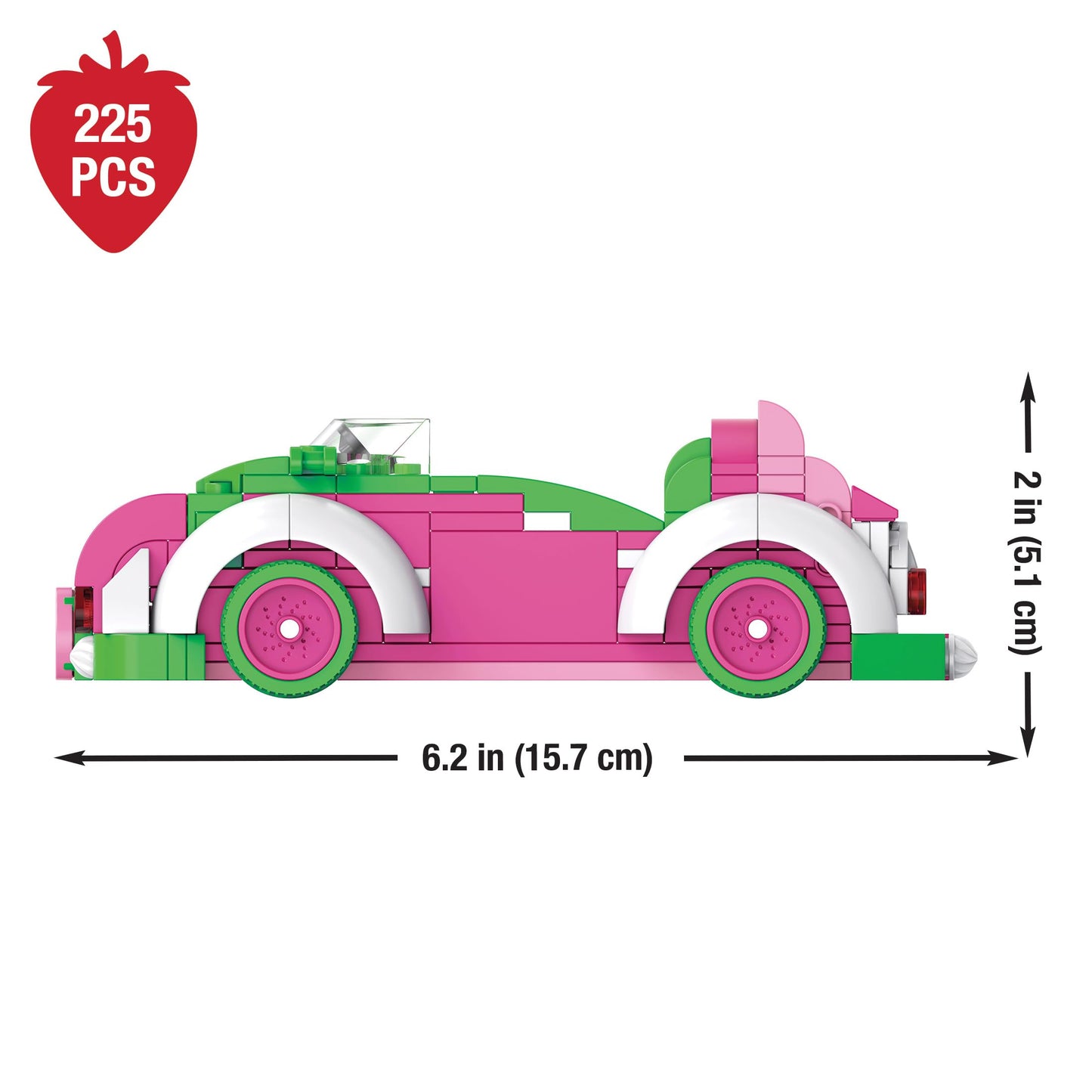 Brickcraft Strawberry Shortcake Berry Cruiser – 362-Piece Buildable Figure & Car
