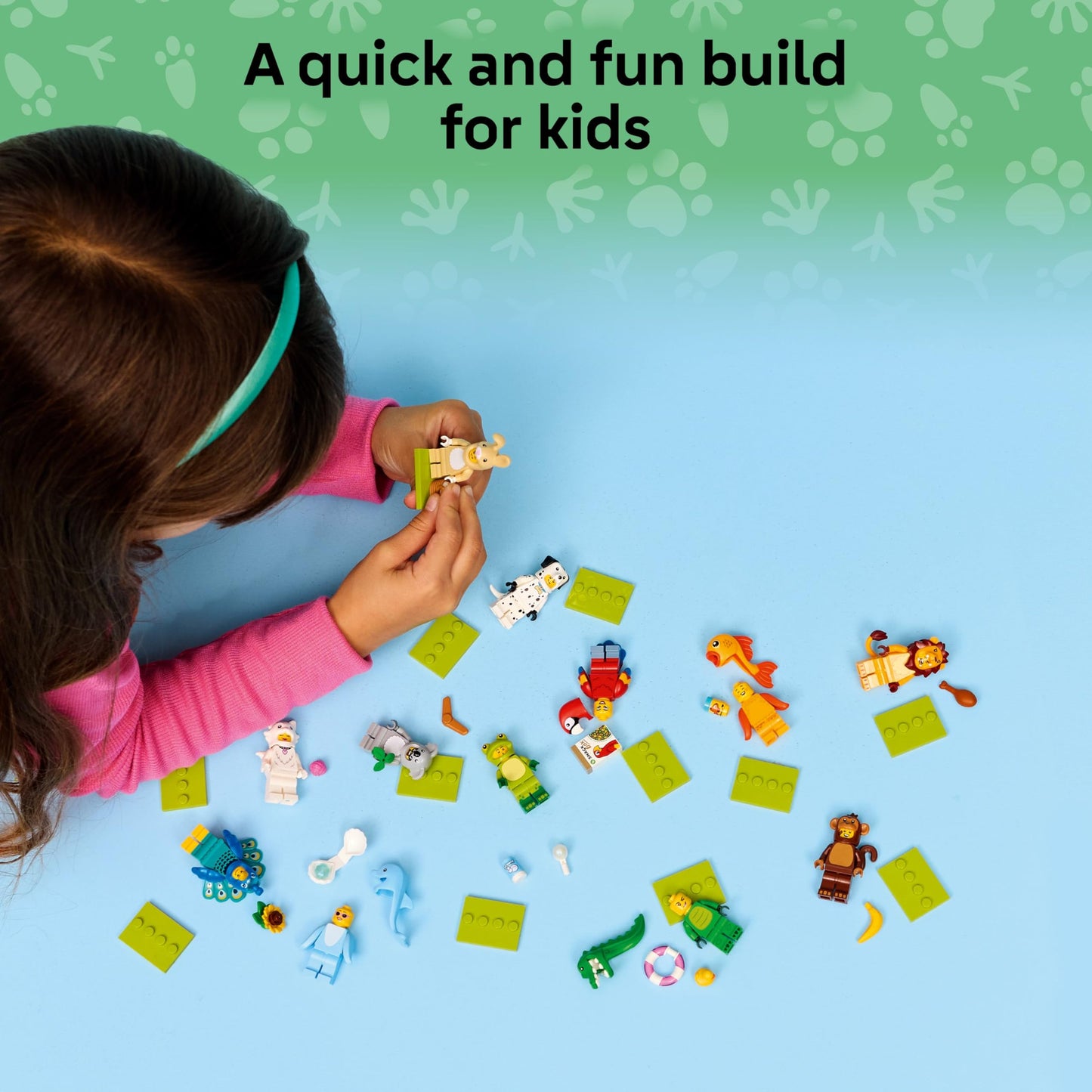 BRICK Flip LEGO Minifigures Series 28 - Complete 12-Figure Animal Set (71051) with Printed Tile