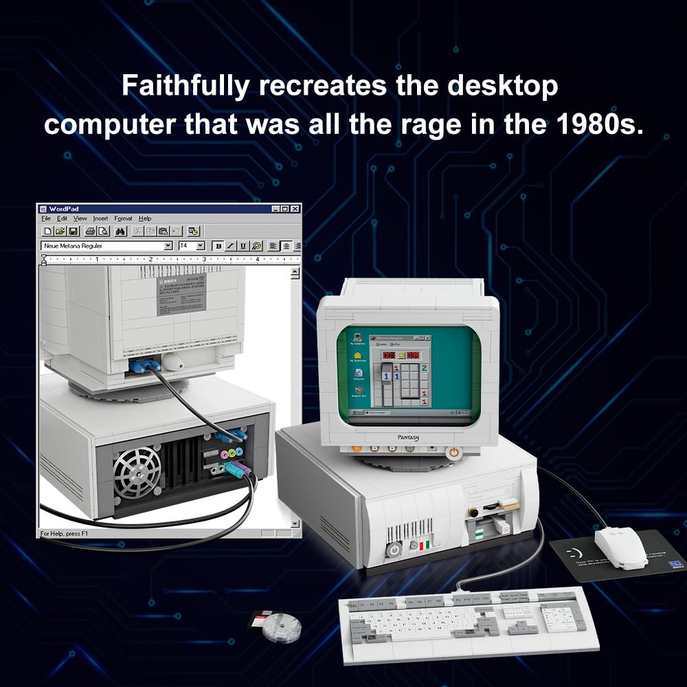 BRICKKK Retro Computer Building Set for Adults — Collectible Display Kit