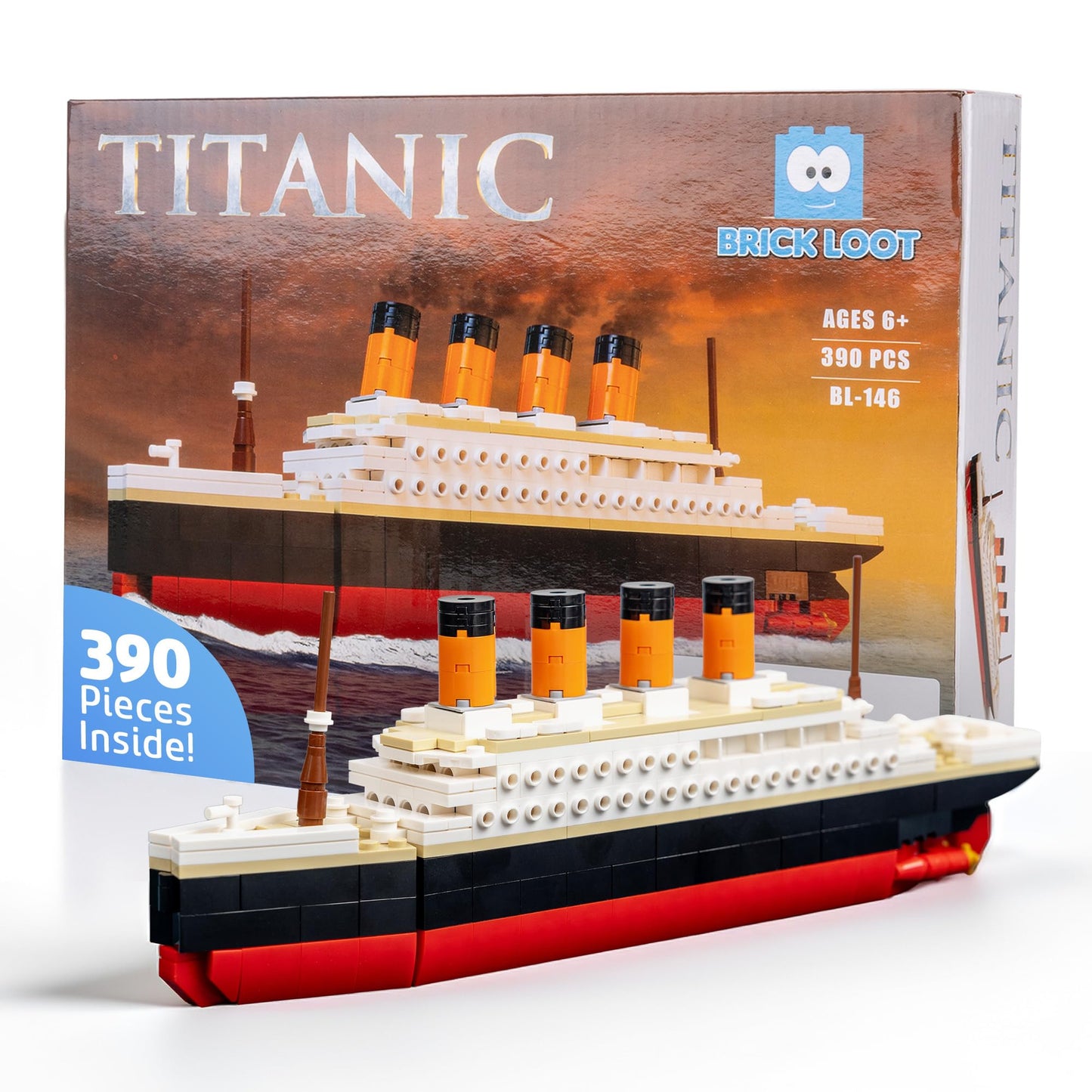 Brick Loot Titanic Building Set – 390-Piece Lego-Compatible Ship Kit for Adults & Kids