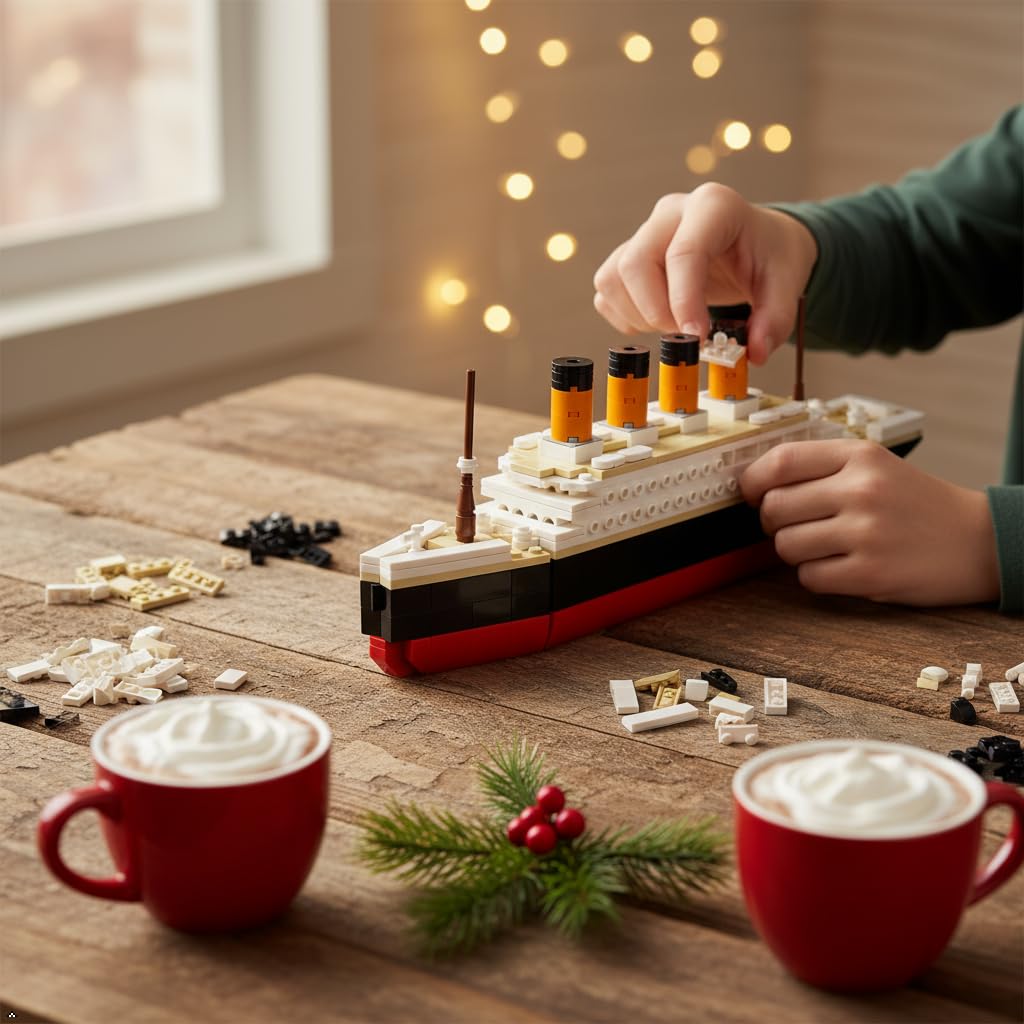 Brick Loot Titanic Building Set – 390-Piece Lego-Compatible Ship Kit for Adults & Kids