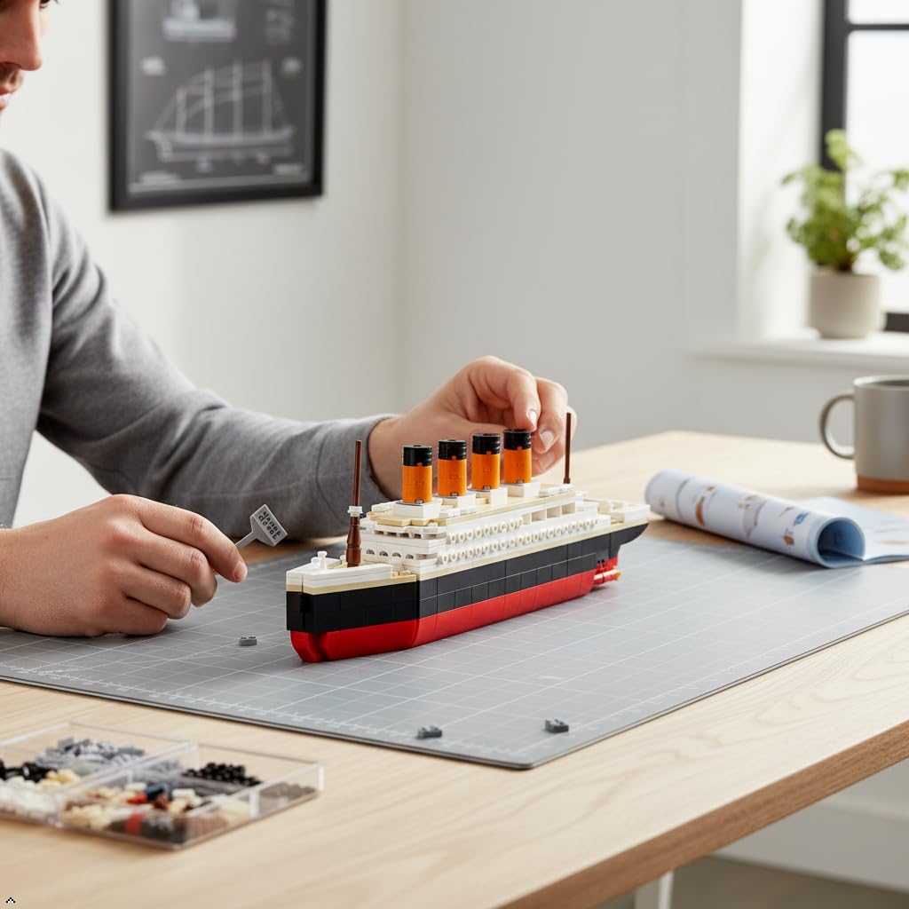 Brick Loot Titanic Building Set – 390-Piece Lego-Compatible Ship Kit for Adults & Kids