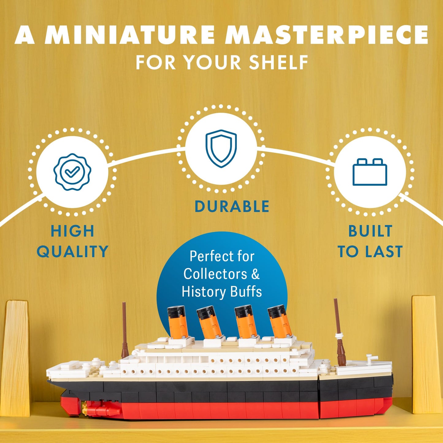Brick Loot Titanic Building Set – 390-Piece Lego-Compatible Ship Kit for Adults & Kids