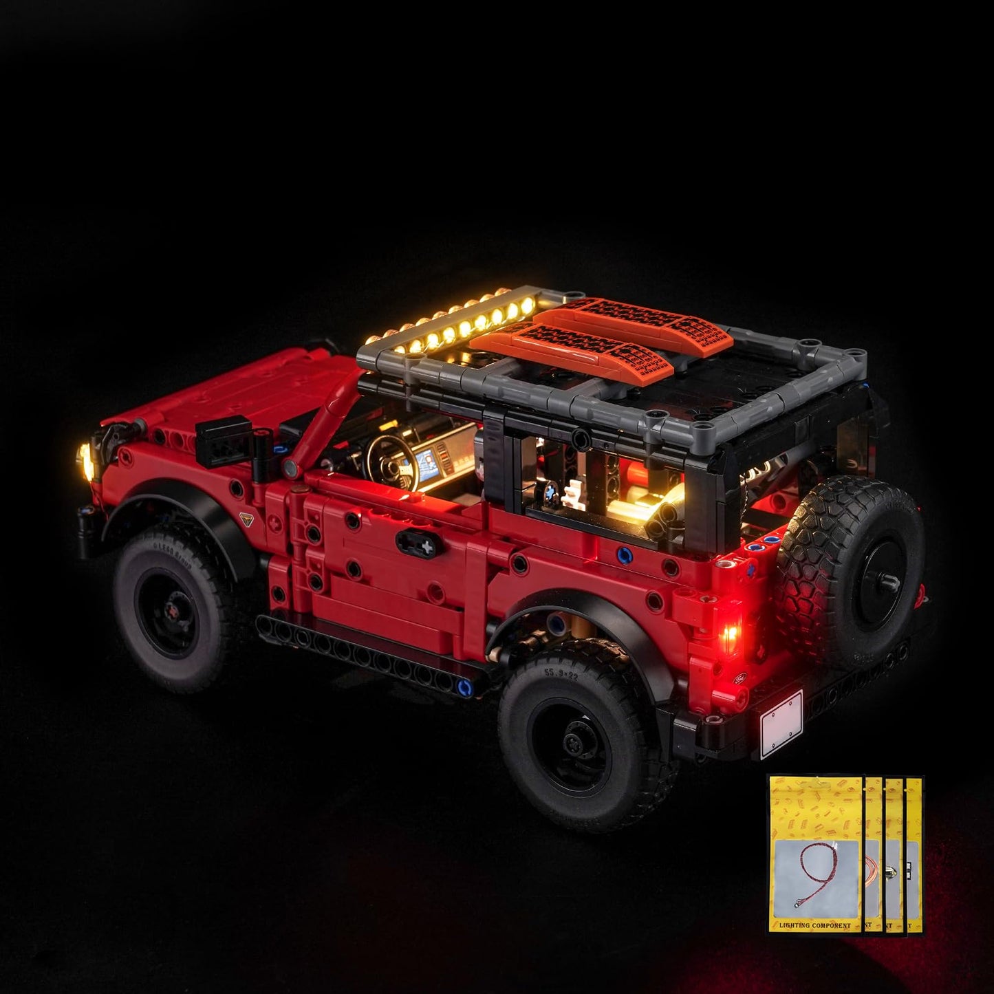 Brickshining LED Lighting Kit for LEGO Technic Ford Bronco 42213 – Compatible Light-Up Accessory (Model Not Included)