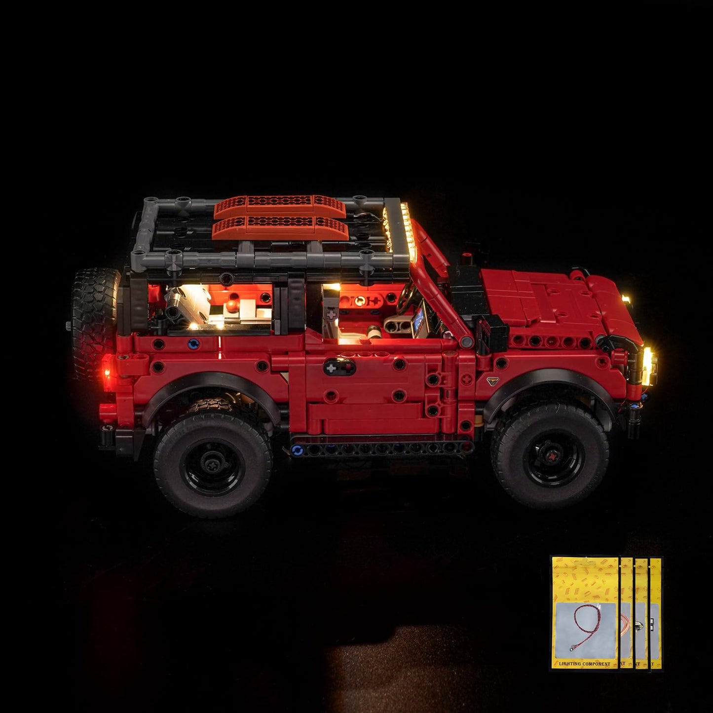 Brickshining LED Lighting Kit for LEGO Technic Ford Bronco 42213 – Compatible Light-Up Accessory (Model Not Included)