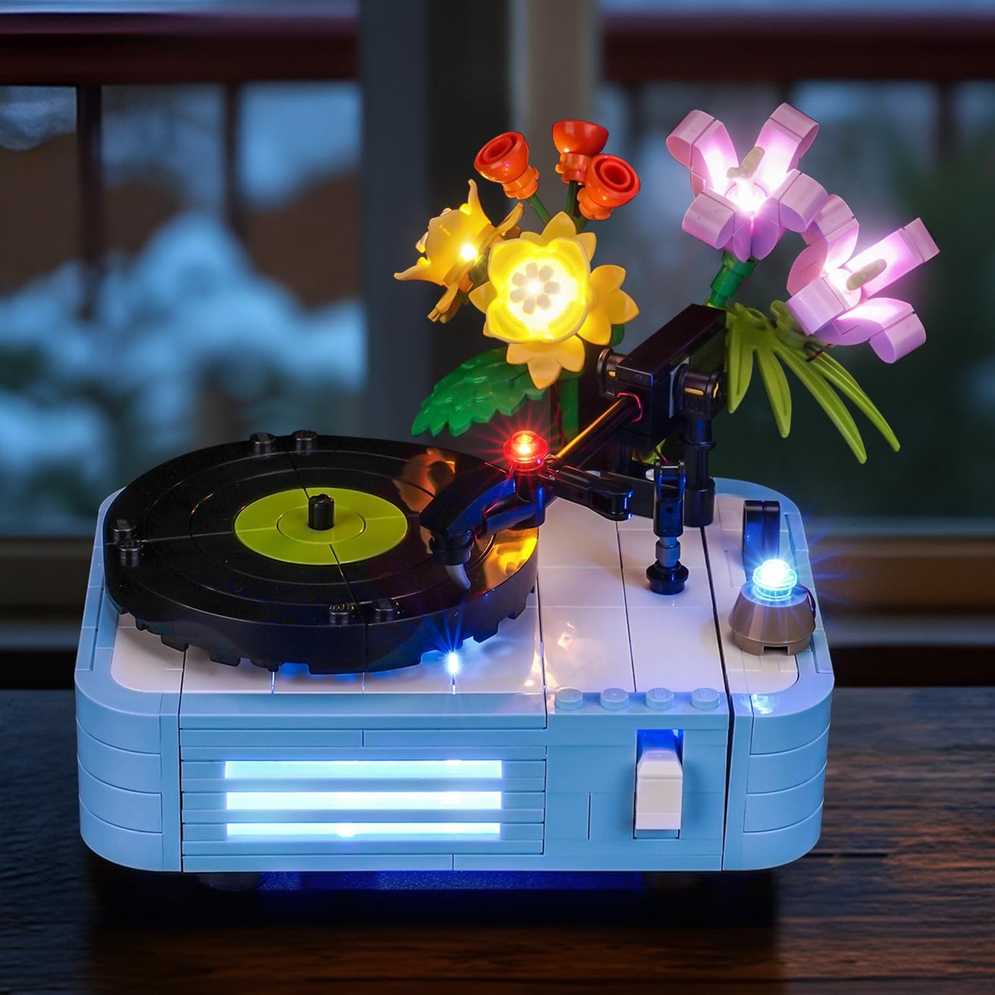 Brickshining LED Lighting Kit for LEGO 31172 Record Player with Flowers – Light Up Your Display