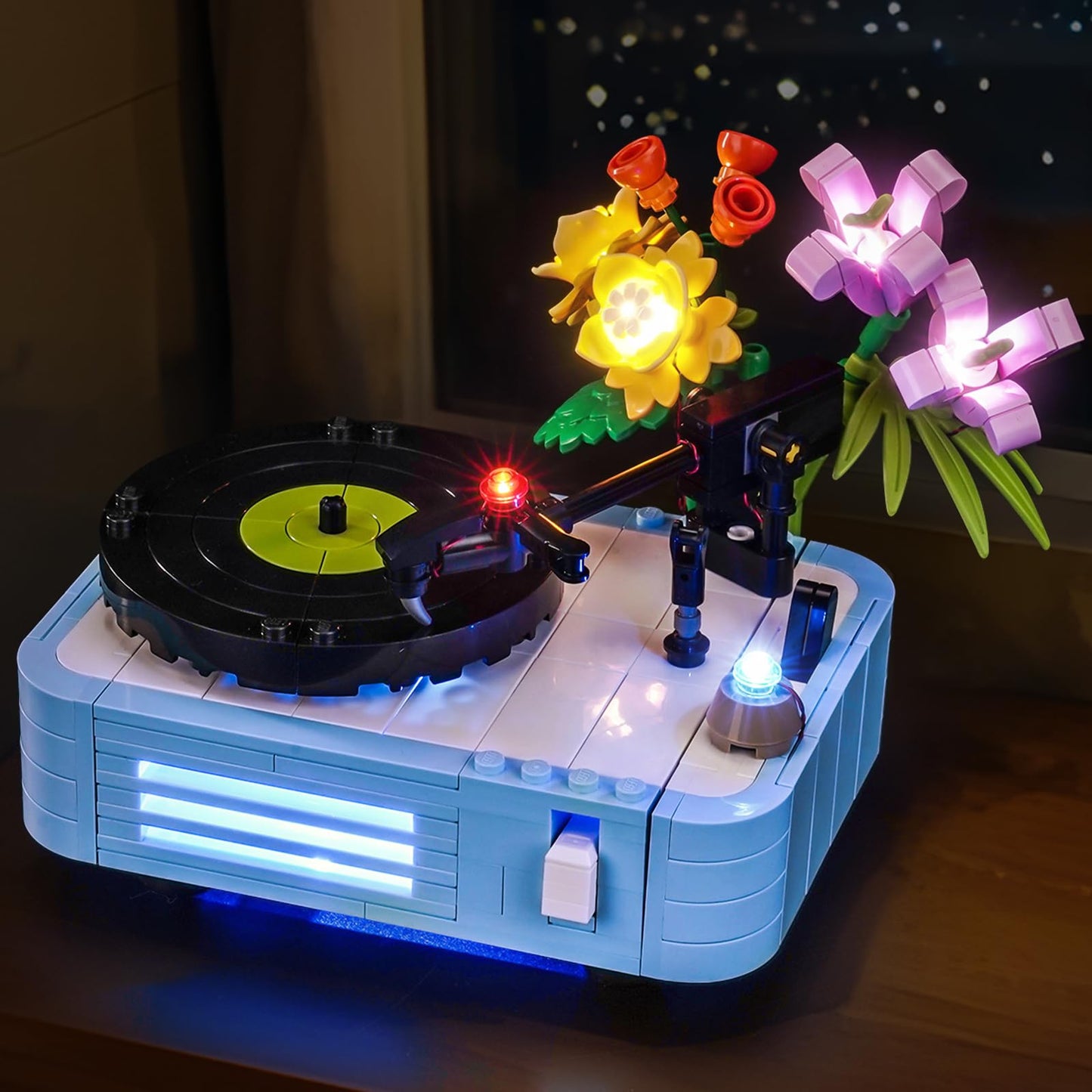 Brickshining LED Lighting Kit for LEGO 31172 Record Player with Flowers – Light Up Your Display