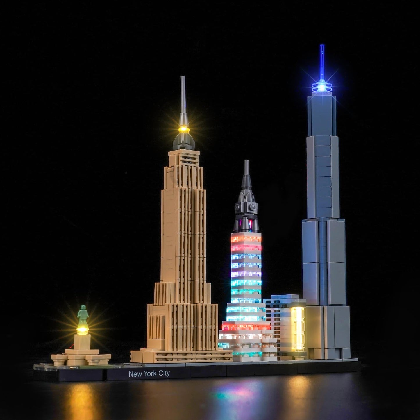 Brickshining LED Lighting Kit for LEGO Architecture NYC Skyline 21028 | Lights Only