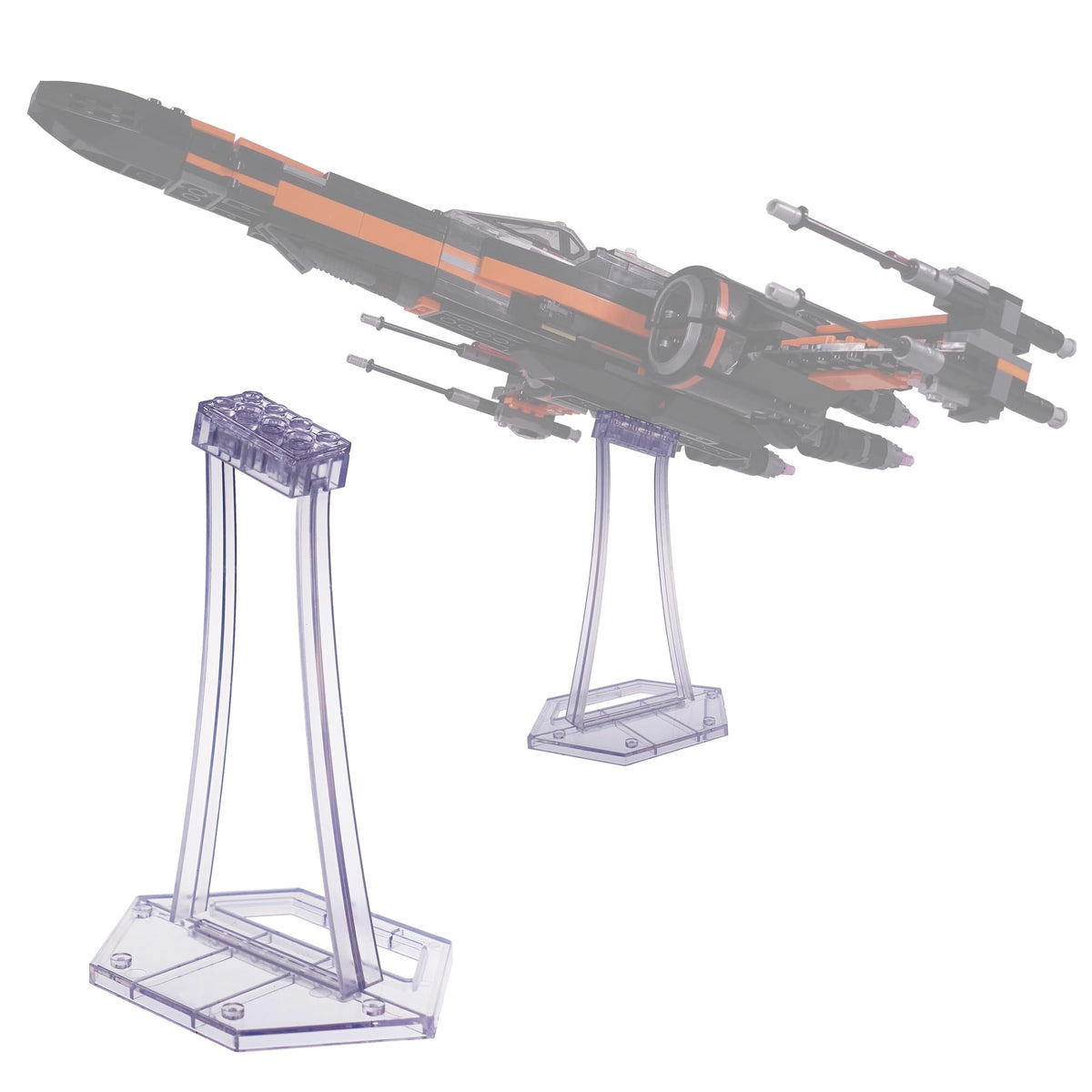 BrickVisions Display Stand for LEGO Sets – Transparent Plastic, Angled 15° Tilt
