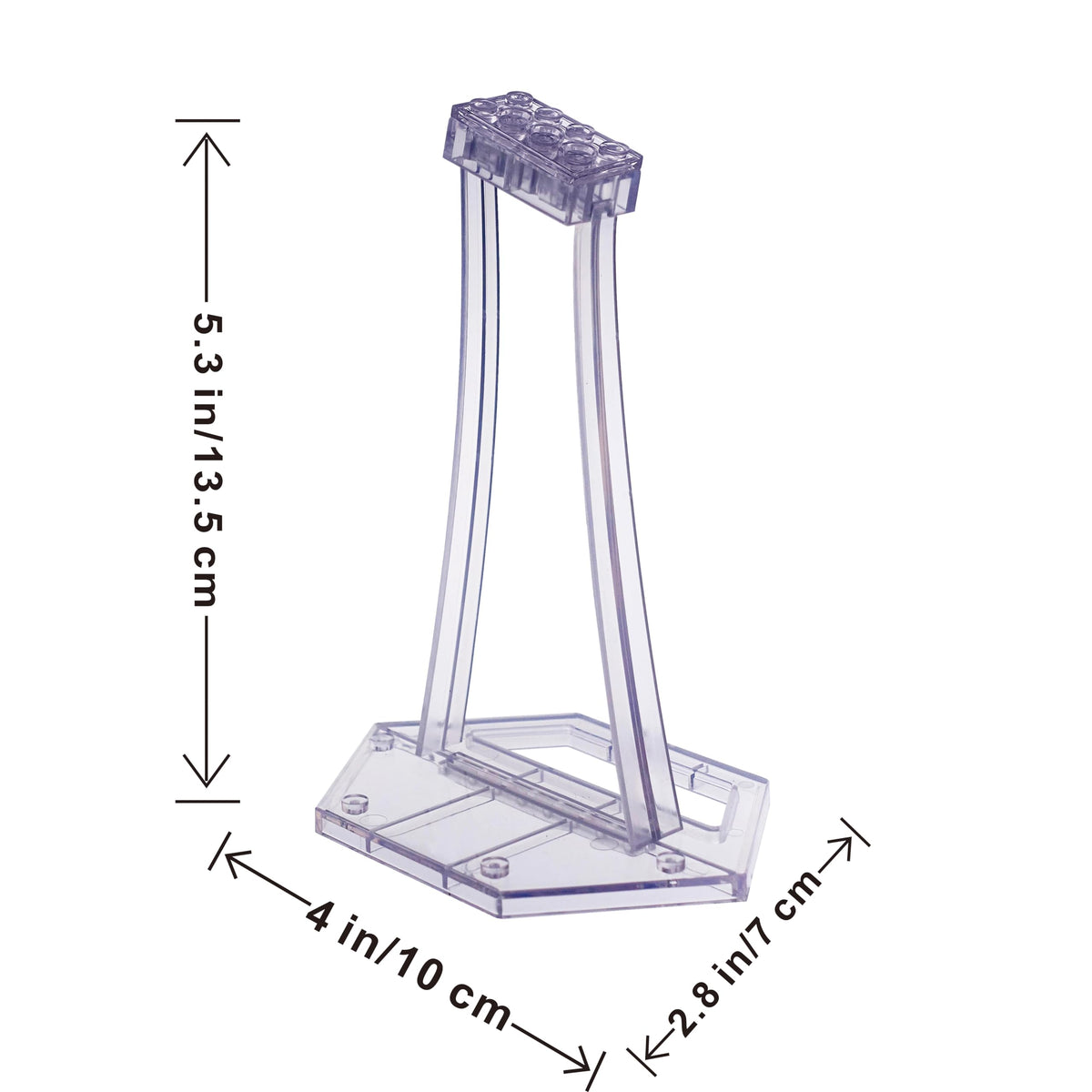 BrickVisions Display Stand for LEGO Sets – Transparent Plastic, Angled 15° Tilt
