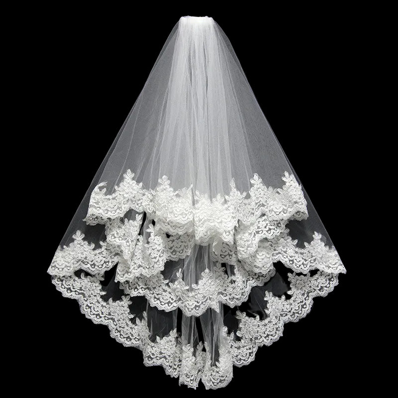 Two-Layer Elbow Length Bridal Veil