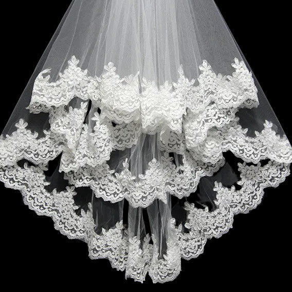 Two-Layer Elbow Length Bridal Veil