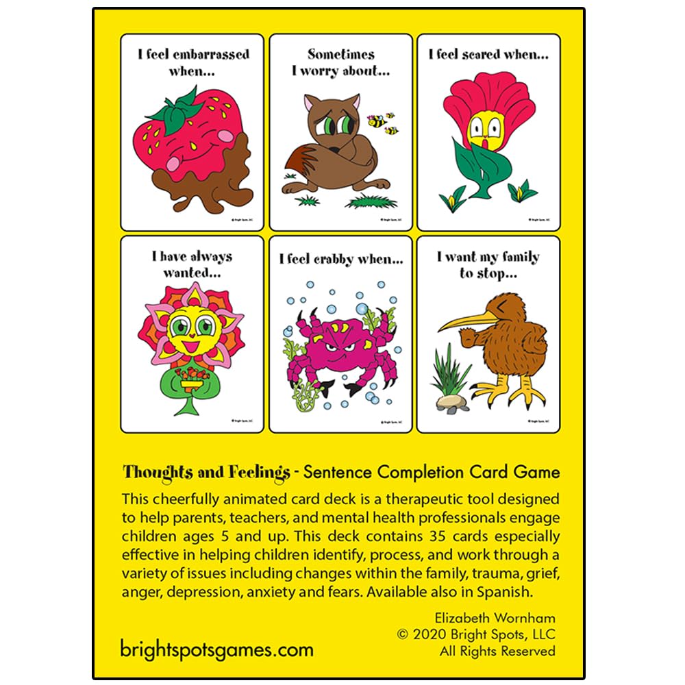 Bright Spots Thoughts and Feelings: Sentence Completion Card Game for Kids