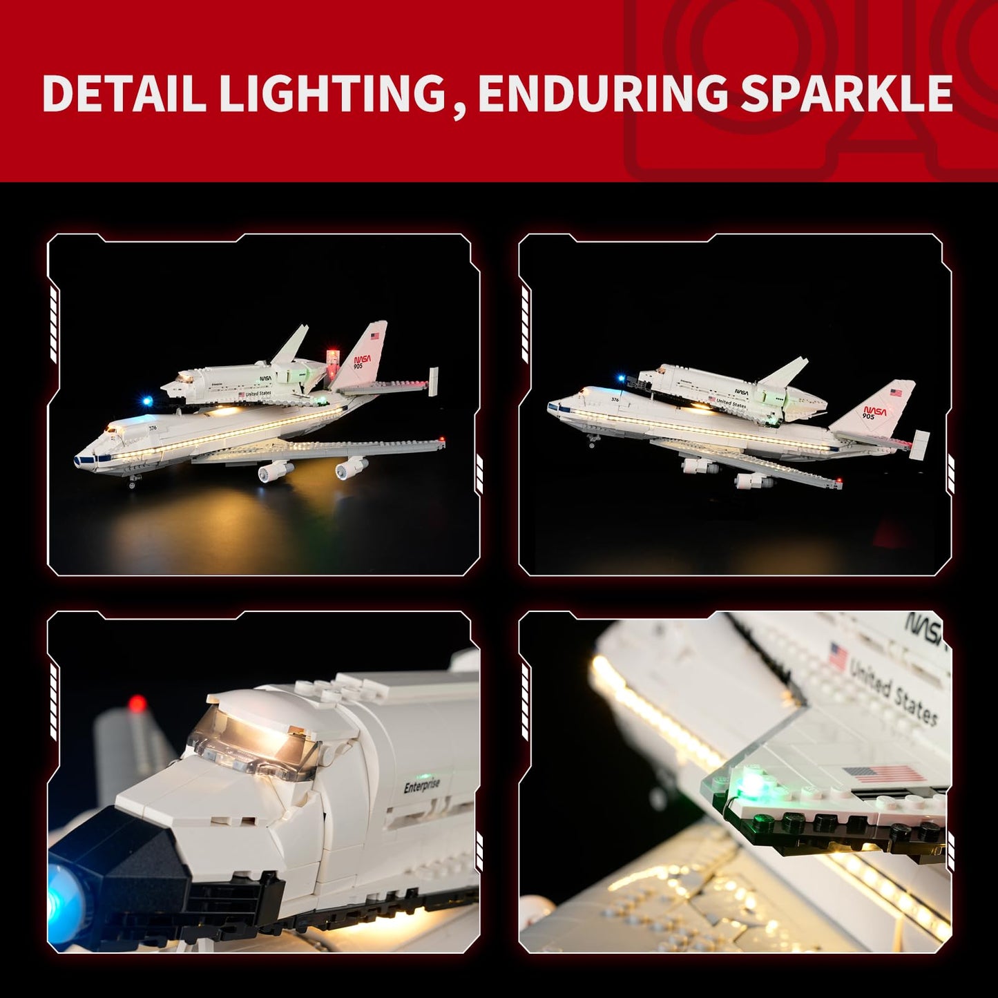 BRIKSMAX 2.0 Light Kit for Lego 10360 Shuttle Carrier Aircraft – LED Lighting for Lego Icons 10360