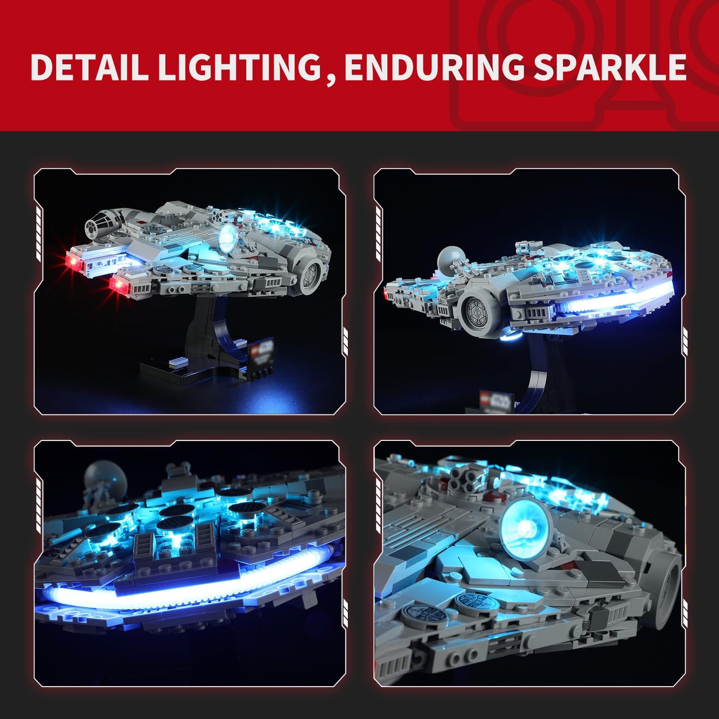 BRIKSMAX 2.0 Light Kit for Lego Millennium Falcon 75375 | LED Lighting Upgrade