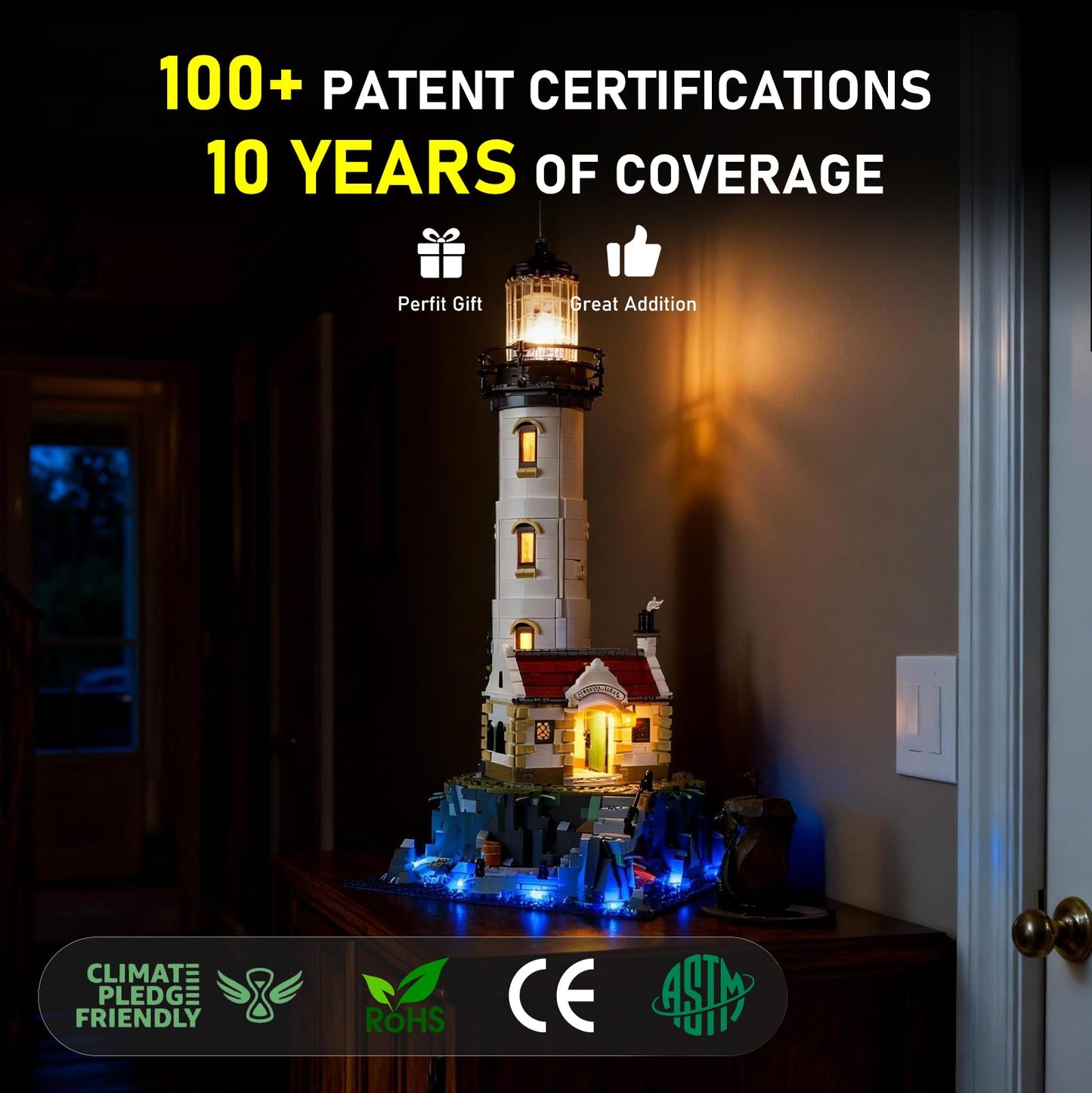 BRIKSMAX LED Lighting Kit for LEGO 21335 Motorized Lighthouse – Enhance Your LEGO Ideas Model