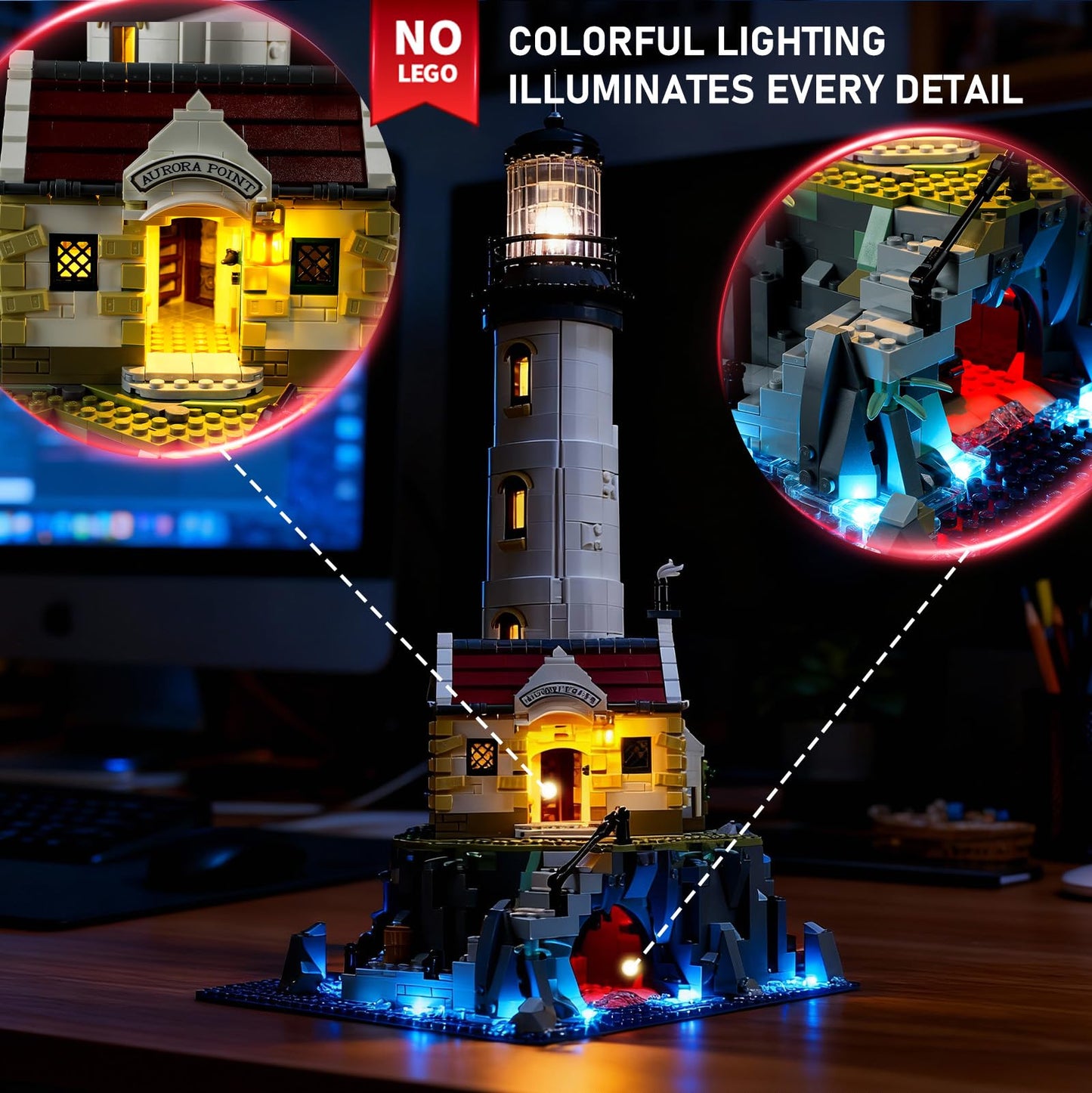 BRIKSMAX LED Lighting Kit for LEGO 21335 Motorized Lighthouse – Enhance Your LEGO Ideas Model
