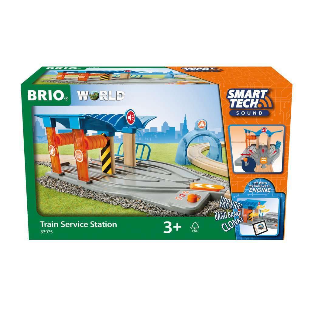 BRIO 33975 Smart Tech Sound Train Service Station – Full-Service BRIO World Trains