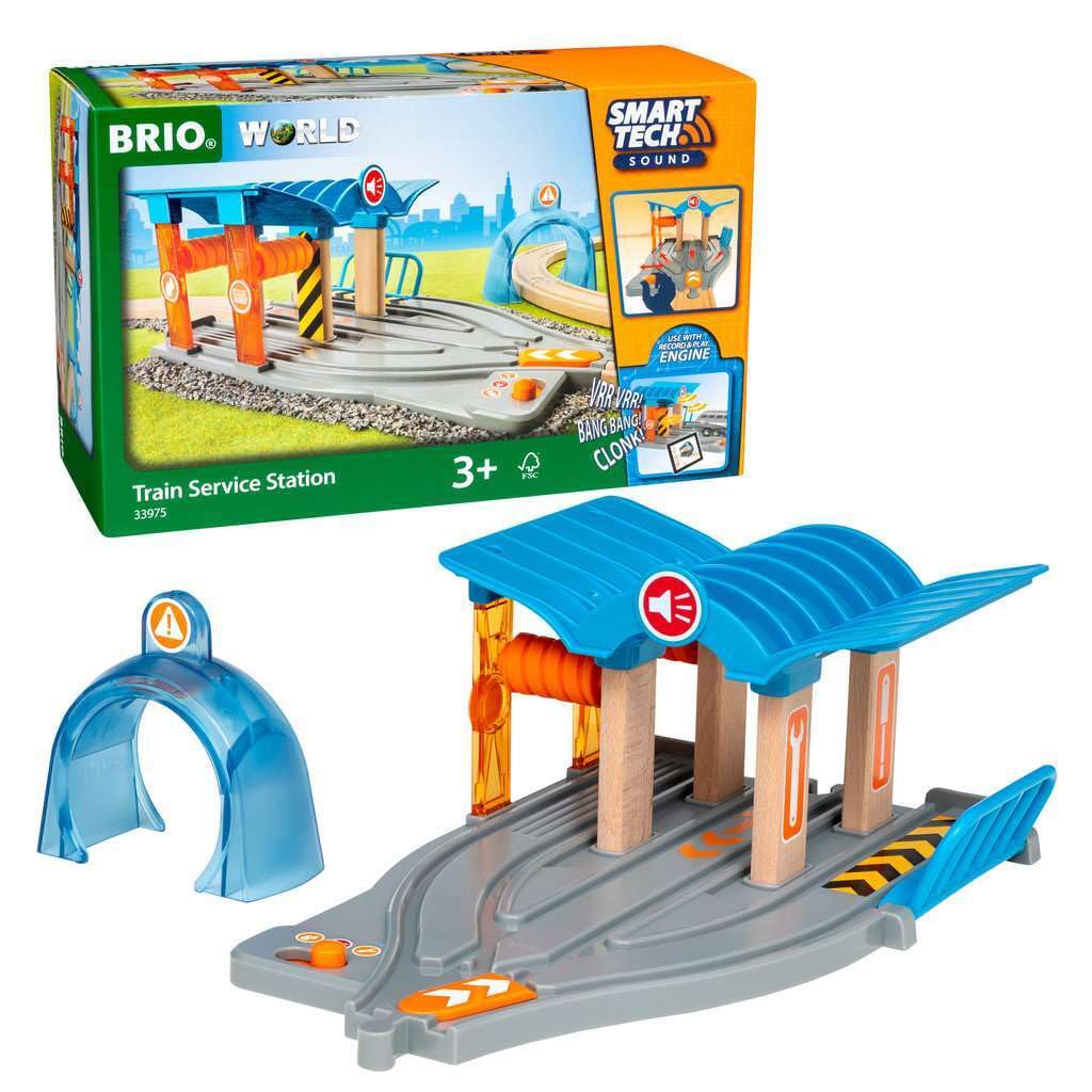 BRIO 33975 Smart Tech Sound Train Service Station – Full-Service BRIO World Trains