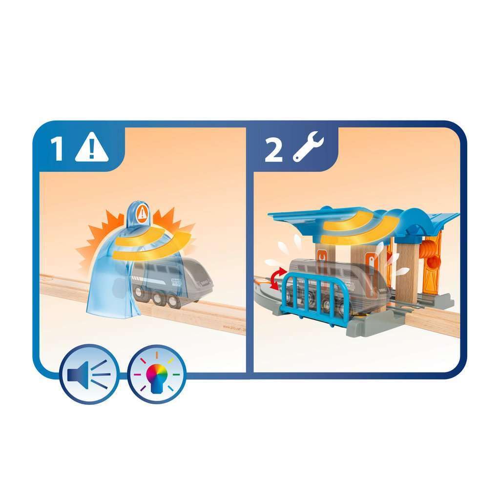 BRIO 33975 Smart Tech Sound Train Service Station – Full-Service BRIO World Trains