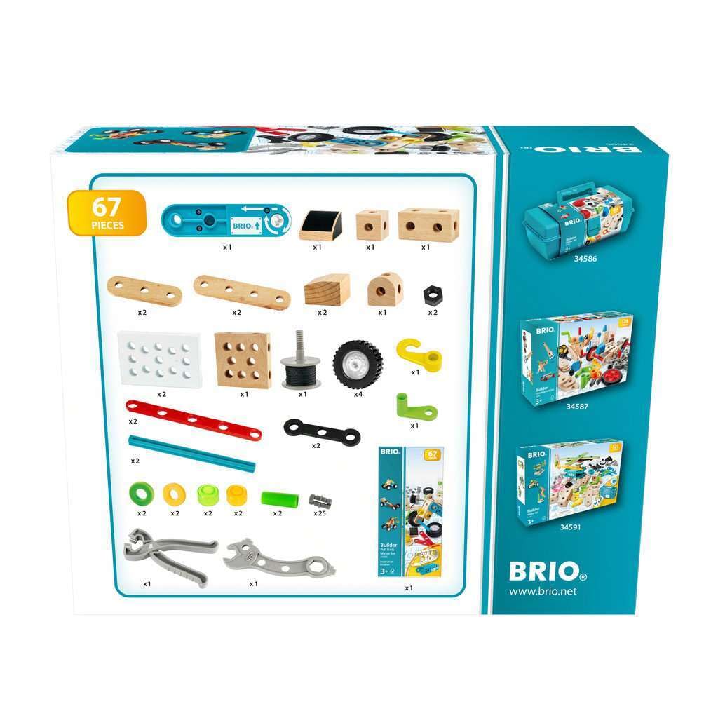 BRIO Builder Pull Back Motor Set – STEM Construction Toys for Kids 3+