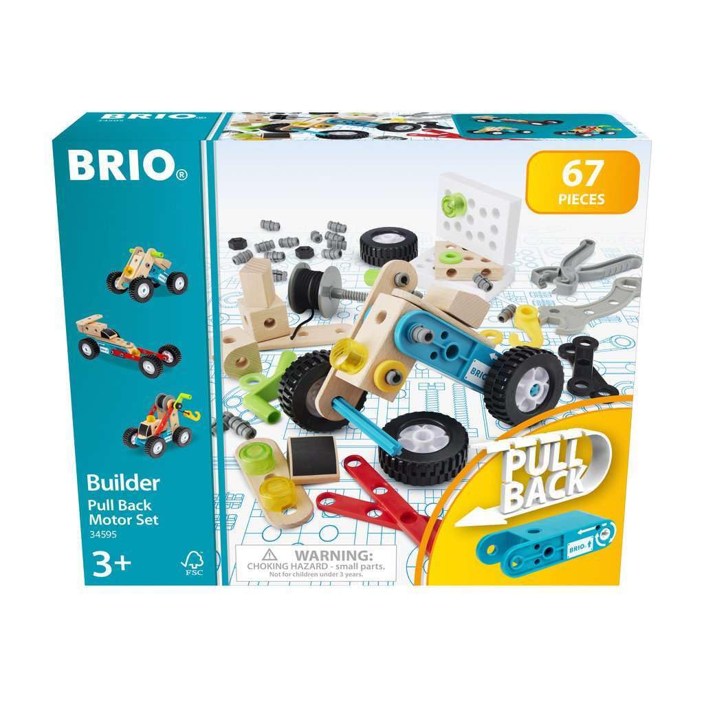BRIO Builder Pull Back Motor Set – STEM Construction Toys for Kids 3+