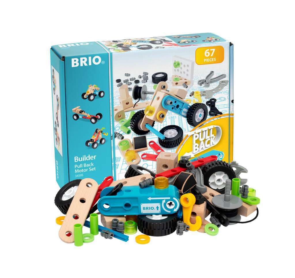 BRIO Builder Pull Back Motor Set – STEM Construction Toys for Kids 3+