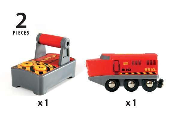 BRIO World 33213 Remote Control Train Set - Wooden Toy for Kids | Ages 3+