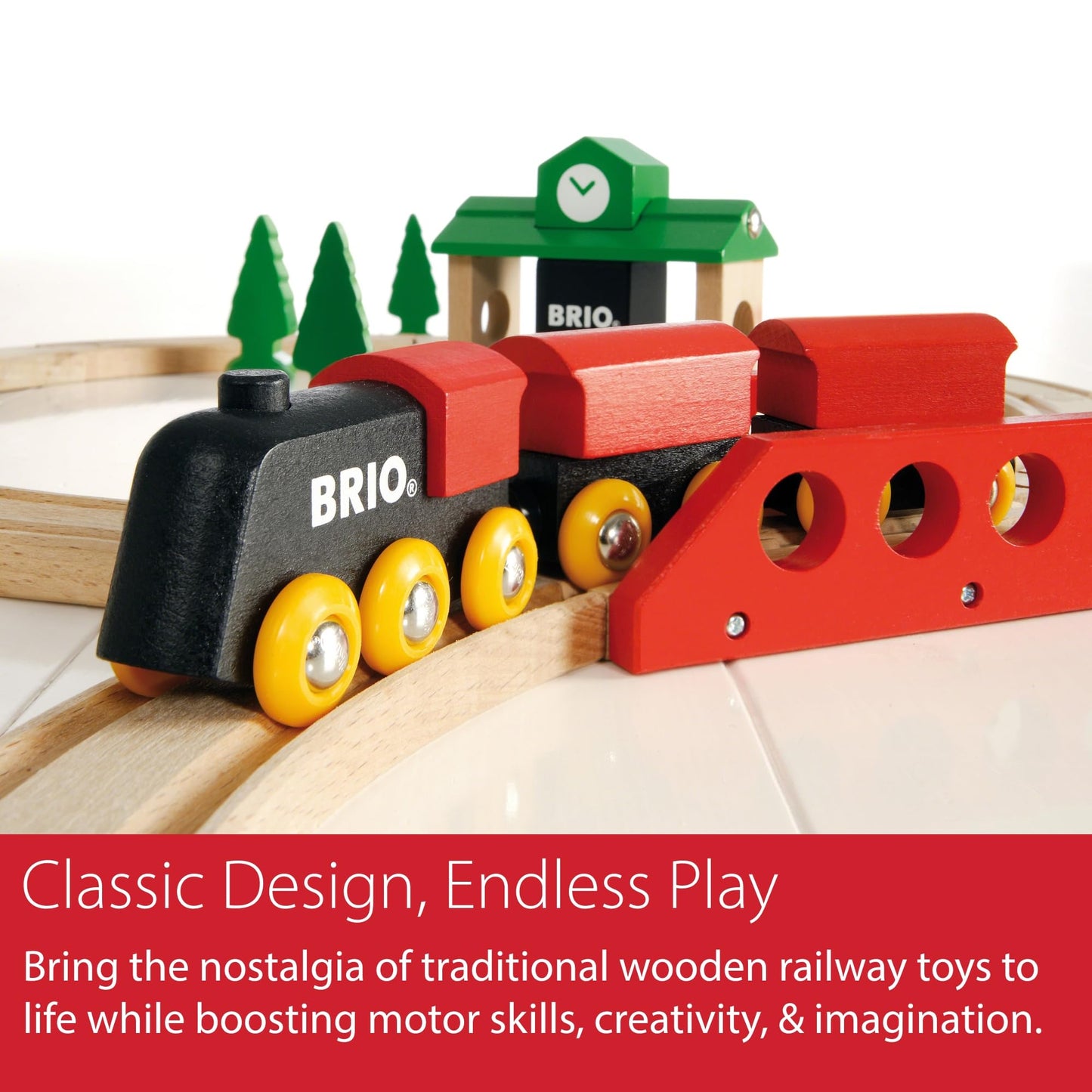 BRIO Classic Figure 8 Set – 22-Piece FSC-Certified Wooden Train + Accessories