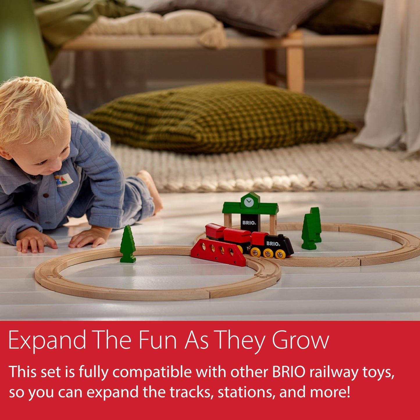 BRIO Classic Figure 8 Set – 22-Piece FSC-Certified Wooden Train + Accessories