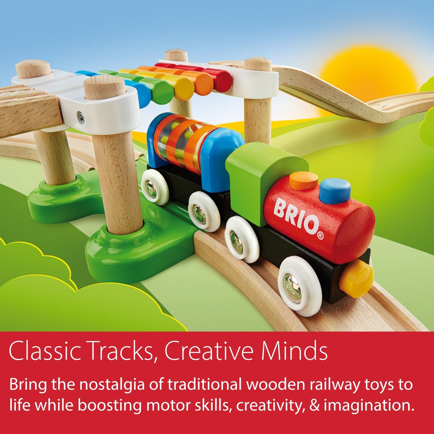 BRIO My First Railway Beginner Pack — 18-Piece FSC-Certified Wood Train Set | Compatible with All BRIO Sets