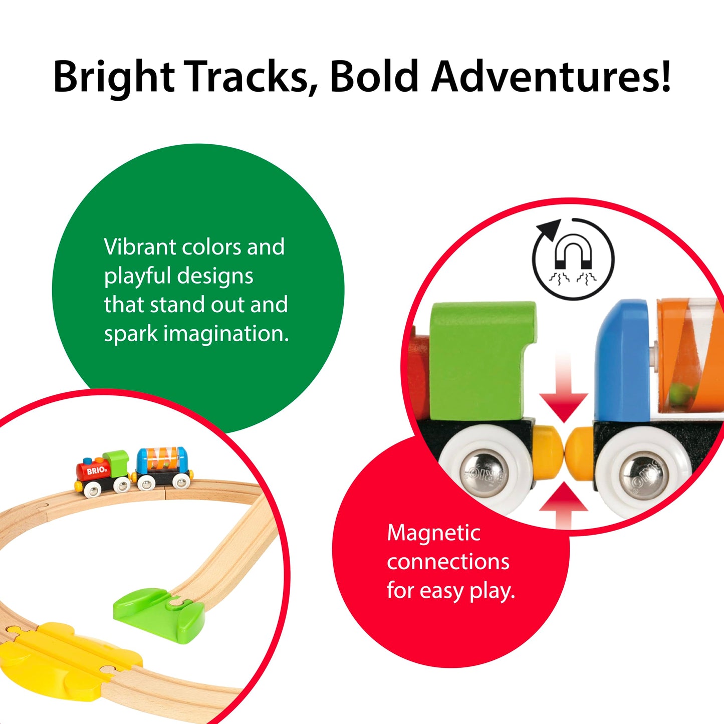 BRIO My First Railway Beginner Pack — 18-Piece FSC-Certified Wood Train Set | Compatible with All BRIO Sets