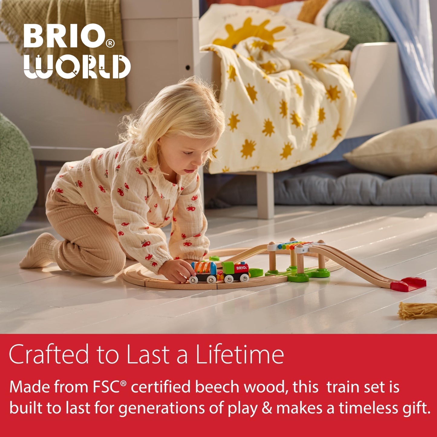 BRIO My First Railway Beginner Pack — 18-Piece FSC-Certified Wood Train Set | Compatible with All BRIO Sets