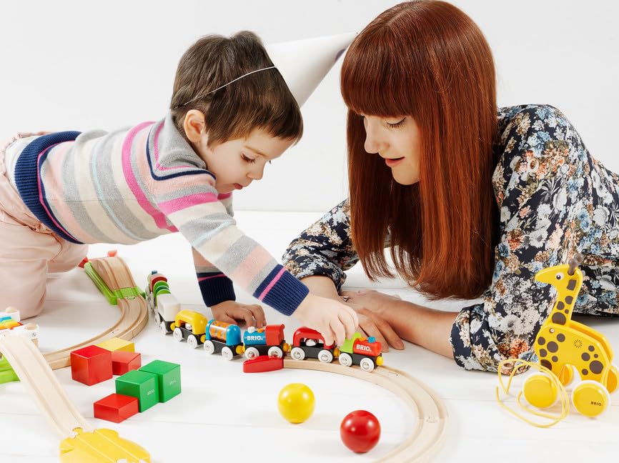 BRIO My First Railway Beginner Pack — 18-Piece FSC-Certified Wood Train Set | Compatible with All BRIO Sets