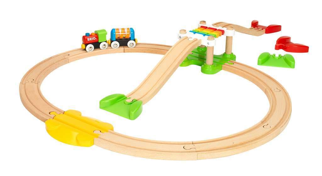 BRIO My First Railway Beginner Pack — 18-Piece FSC-Certified Wood Train Set | Compatible with All BRIO Sets