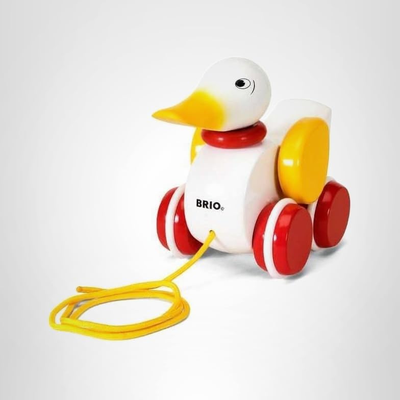 BRIO Infant & Toddler Pull Along Duck – Wooden Toy for Motor Skills | FSC Beech Wood | Ages 1+