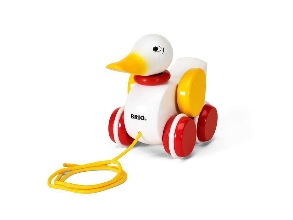 BRIO Infant & Toddler Pull Along Duck – Wooden Toy for Motor Skills | FSC Beech Wood | Ages 1+