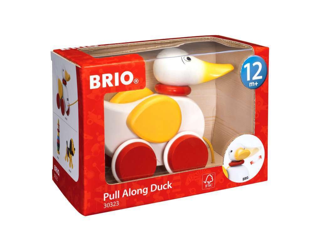 BRIO Infant & Toddler Pull Along Duck – Wooden Toy for Motor Skills | FSC Beech Wood | Ages 1+