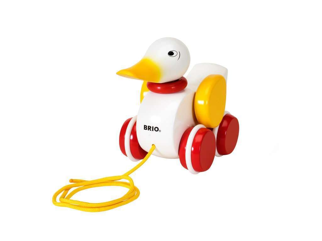 BRIO Infant & Toddler Pull Along Duck – Wooden Toy for Motor Skills | FSC Beech Wood | Ages 1+
