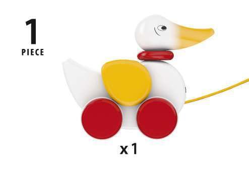BRIO Infant & Toddler Pull Along Duck – Wooden Toy for Motor Skills | FSC Beech Wood | Ages 1+