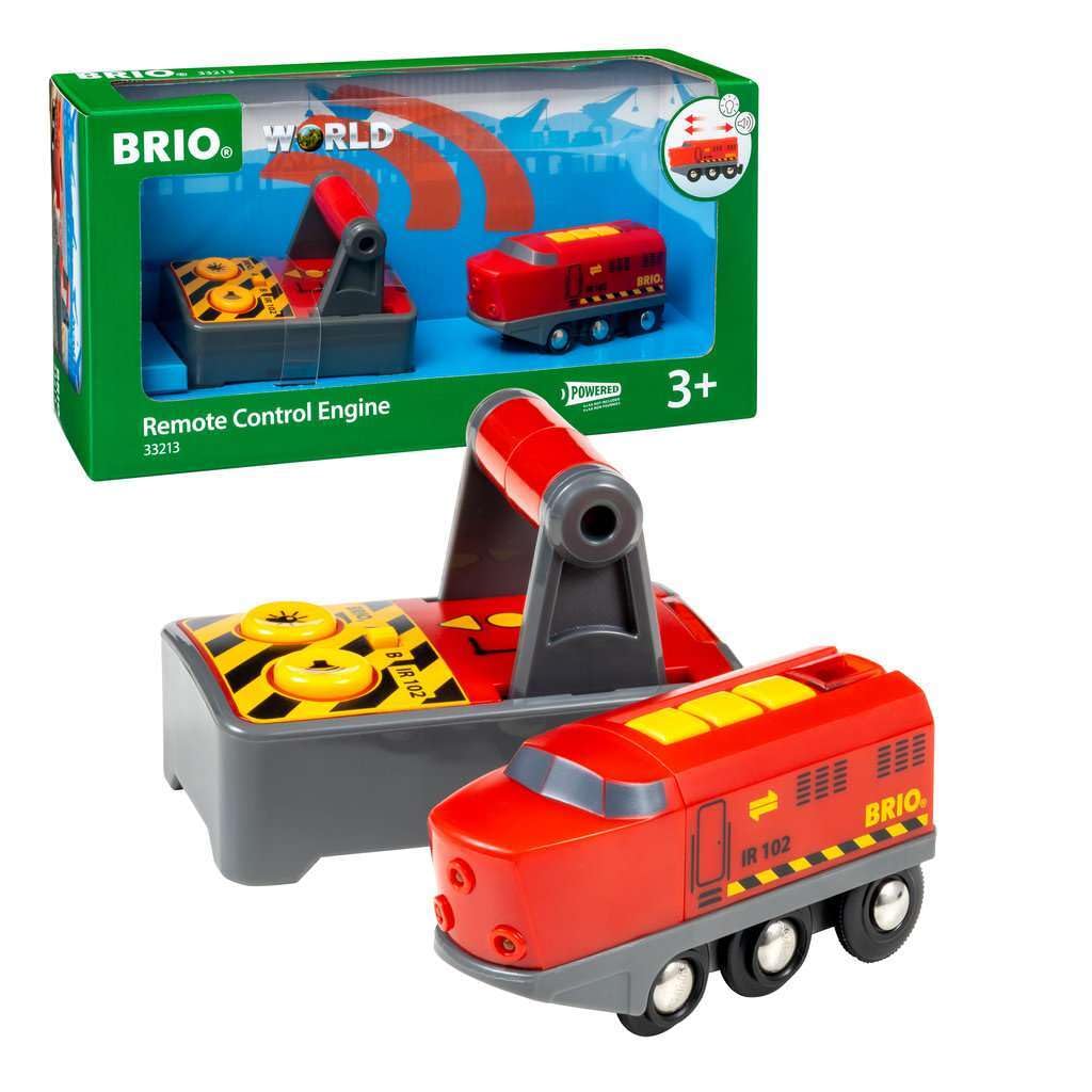 BRIO World 33213 Remote Control Train Set - Wooden Toy for Kids | Ages 3+